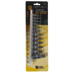 Набор бит-головок 1/2" TORX T10-T60 12 предметов ЭВРИКА