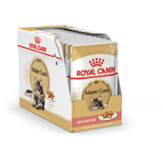 Влажный корм для взрослых кошек Royal Canin Мейн-кун, для здоровья кожи и блеска шерсти, мясное ассорти 12 шт. х 85 г (кусочки в соусе)