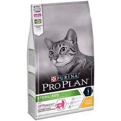 Сухой корм для взрослых стерилизованных кошек Pro Plan Sterilised, с курицей 1.5 кг