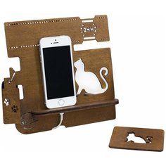 Ukid MARKET Органайзер настольный, огранайзер для канцелярии, подставка для телефона "Кошка"