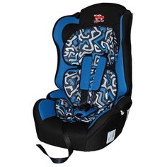 Автокресло группа 1/2/3 (9-36 кг) Little Car Comfort, лабиринт синий
