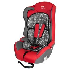 Автокресло группа 1/2/3 (9-36 кг) Little Car Comfort, коты красный