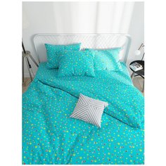 Пододеяльник Сказка перкаль Акварель 145 х 215 см голубой