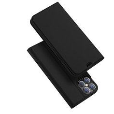 Флип чехол-книжка для Iphone 12 Pro Max с функцией подставки и с отсеком для карт черный 100gadgets