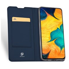 Флип чехол-книжка для Samsung Galaxy M21/M30s с функцией подставки и с отсеком для карт синий 100gadgets