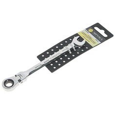 Ключ комбинированный 10х10мм трещоточный шарнирный с держателем ЭВРИКА