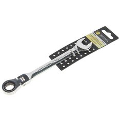 Ключ комбинированный 14х14мм трещоточный шарнирный с держателем ЭВРИКА