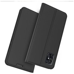Чехол флип подставка на силиконовой основе с отсеком для карт для ZTE Blade V2020 Smart черный 100gadgets