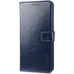 Глянцевый водоотталкивающий чехол портмоне подставка для Xiaomi Poco M3 с магнитной защелкой и отделениями для карт синий 100gadgets