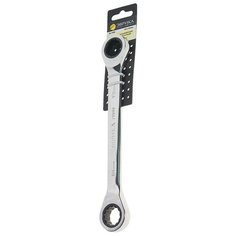 Ключ накидной 18х19мм трещоточный с держателем ЭВРИКА