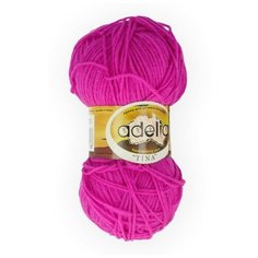 Пряжа Adelia "TINA" 100% акрил №025 яр. розово-сиреневый - 5 мотков по 100 г