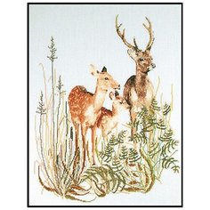 Набор для вышивания Семья оленей, канва лён 32 ct 36 x 46 см THEA GOUVERNEUR 938