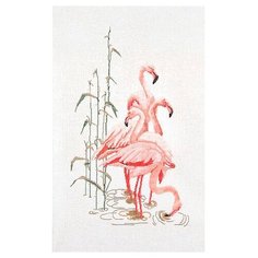 Набор для вышивания Фламинго, канва лён 32 ct 38 х 65 см THEA GOUVERNEUR 1070