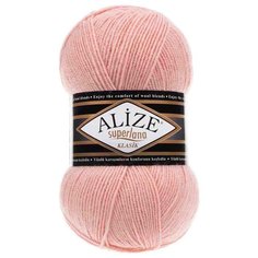 Пряжа ALIZE Superlana klasik (однотонная) 100гр. 280м. (75% акрил, 25%шерсть) ТУ (404 шампанское) 5 шт
