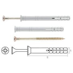 Дюбель-гвоздь 6х40 мм полипропилен потай (2000 шт в коробе) STARFIX (SMW1-40894-2000)