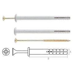 Дюбель-гвоздь 6х40 мм полипропилен гриб (2000 шт в коробе) STARFIX (SMW1-82198-2000)