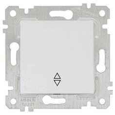 Выключатель проходной 1-клав. (скрытый, без рамки, пруж. зажим) белый, RITA, MUTLUSAN (10 A, 250 V, IP 20) (2200 403 0101)