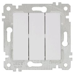 Выключатель 3-клав. (скрытый, без рамки, винт. зажим) белый, RITA, MUTLUSAN (10 A, 250 V, IP 20) (2200 409 0201)