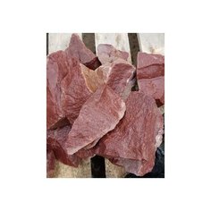 Малиновый кварцит колотый Шокша камни для бани сауны средний размер для печей в коробке 20 кг Соловьев Д.А.