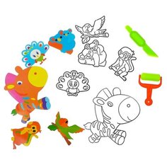 ЭВРИКИ Витраж из пластилина "Веселые зверята", SL-02793 4418485