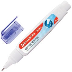 BRAUBERG Ручка-корректор Classic 9 мл белый