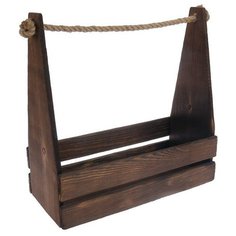 Кашпо Дарим красиво Таежный, 30x14x30 см коричневый