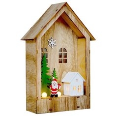 Декор с подсветкой "Праздничный домик" 6х15х23,5 см 4345047 Сима ленд