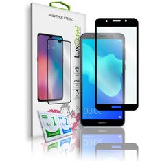 Защитное стекло для Huawei Y5 Prime 2018 / на Хуавей Y5 Прайм 2018 / 2.5D / Полноклеевое / Черная рамка 0,33 мм Lux Case