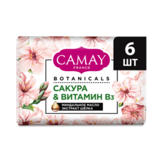 Мыло кусковое Camay Botanicals Cакура & витамин B3, 6 шт., 85 г