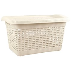 КОРЗИНА УНИВЕРС. 450*300*250 ММ 20 Л (БЕЖЕВЫЙ) (1/12) "БЫТПЛАСТ" Econova