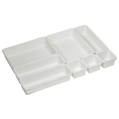 Набор лотков №2 в ящики, 46*31*5 см, белый, 8 отделений Idea (М Пластика)