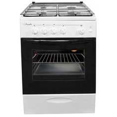 Газовая плита Лысьва ГП 400 МС-2У стеклянная крышка, эмаль, белая