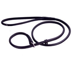 Поводок-удавка waudog soft круглый (ширина 10мм, длинна 135см) чёрный