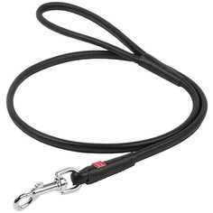 Поводок waudog glamour круглый (ширина 4 мм, длина 122см) черный