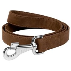 Поводок waudog eco, еко кожа (ширина 15 мм, длина 122 см) коричневый новинка!