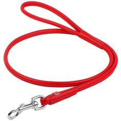 Поводок waudog glamour круглый (ширина 13мм, длина 122см) красный