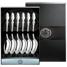 Набор чайной ложки Кольчугинский мельхиор "Серебряная Роза" (6пр) посеребренный