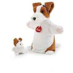 Мягкая игрушка на руку Собачка со щенком, 24x27x11см Trudi