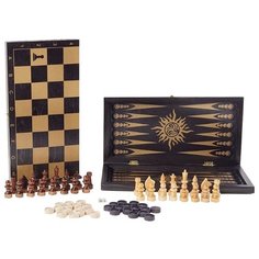 Набор игр Объедовская фабрика игрушки 3 в 1, малая черная, рисунок золото