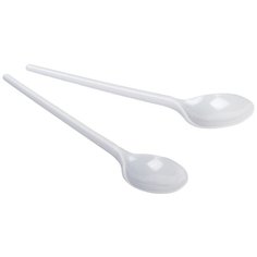 Лайма Ложки чайные одноразовые пластиковые Бюджет, 12.5 см, 100 шт., белый