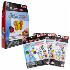 Набор тесто-мелков Бабочка, 3 цвета по 30 гр, 1Toy (Т19009, серия Clay Crayon)