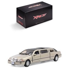 Детская инерционная металлическая машинка Serinity Toys, модель Линкольн, бежевый