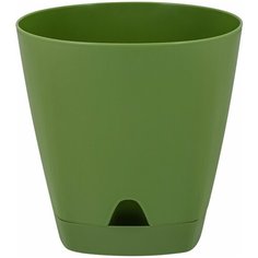 Горшок InGreen с поддоном Аmsterdam ING6202, 8л, 25х24.4 см оливковый
