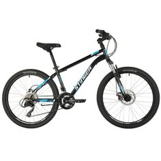Подростковый горный (MTB) велосипед Stinger Caiman D MS 24 (2021) черный 14" (требует финальной сборки)