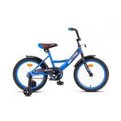 Детский велосипед MaxxPro SPORT 18" сине-черный с боковыми колесами