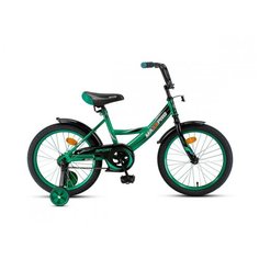 Детский велосипед MaxxPro SPORT 18" зелено-черный с боковыми колесами