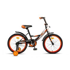 Детский велосипед MaxxPro SPORT 18" черно-оранжевый с боковыми колесами