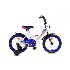 Детский велосипед MaxxPro SPORT 16" бело-синий с боковыми колесами