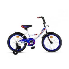 Детский велосипед MaxxPro SPORT 18" бело-синий с боковыми колесами