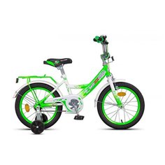 Детский велосипед MaxxPro 16" зелено-белый с боковыми колесами